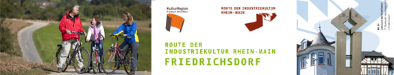 Radfahrergruppe, Flyer Industriekultur in Friedrichsdorf