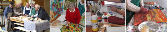 Kreative Senioren - Holzwürmer und Künstler bei der Arbeit