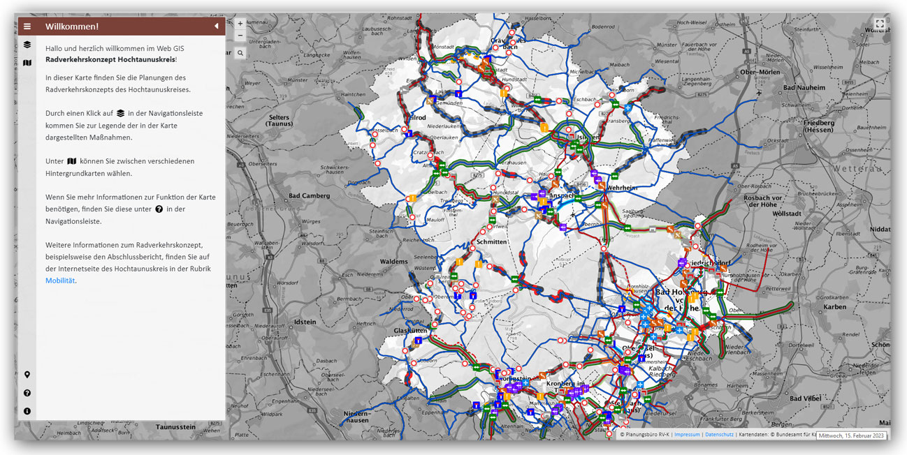  GIS Radverkehrskonzept Hochtaunuskreis