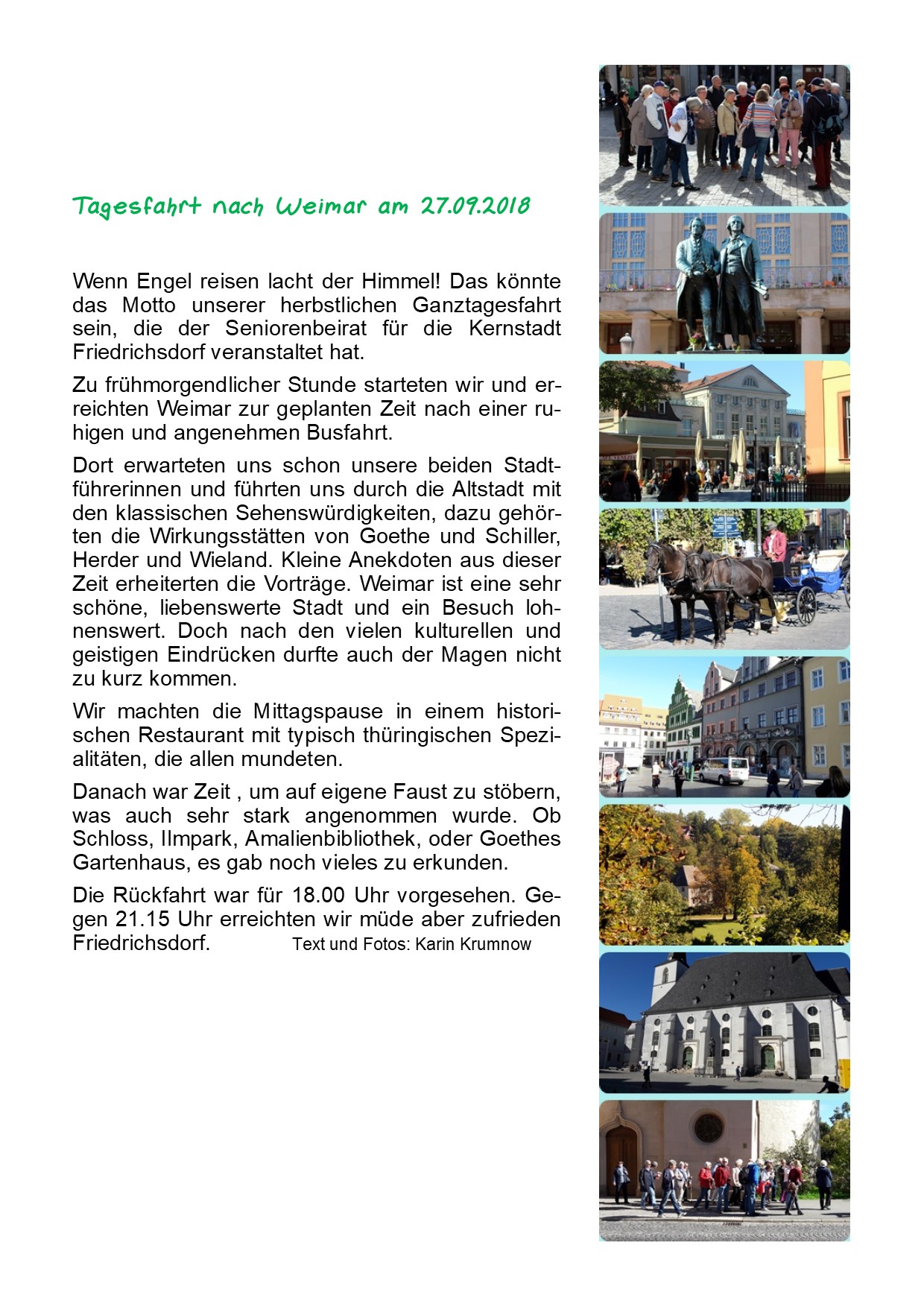 Fahrtenbericht Kernstadt nach Weimar 2019