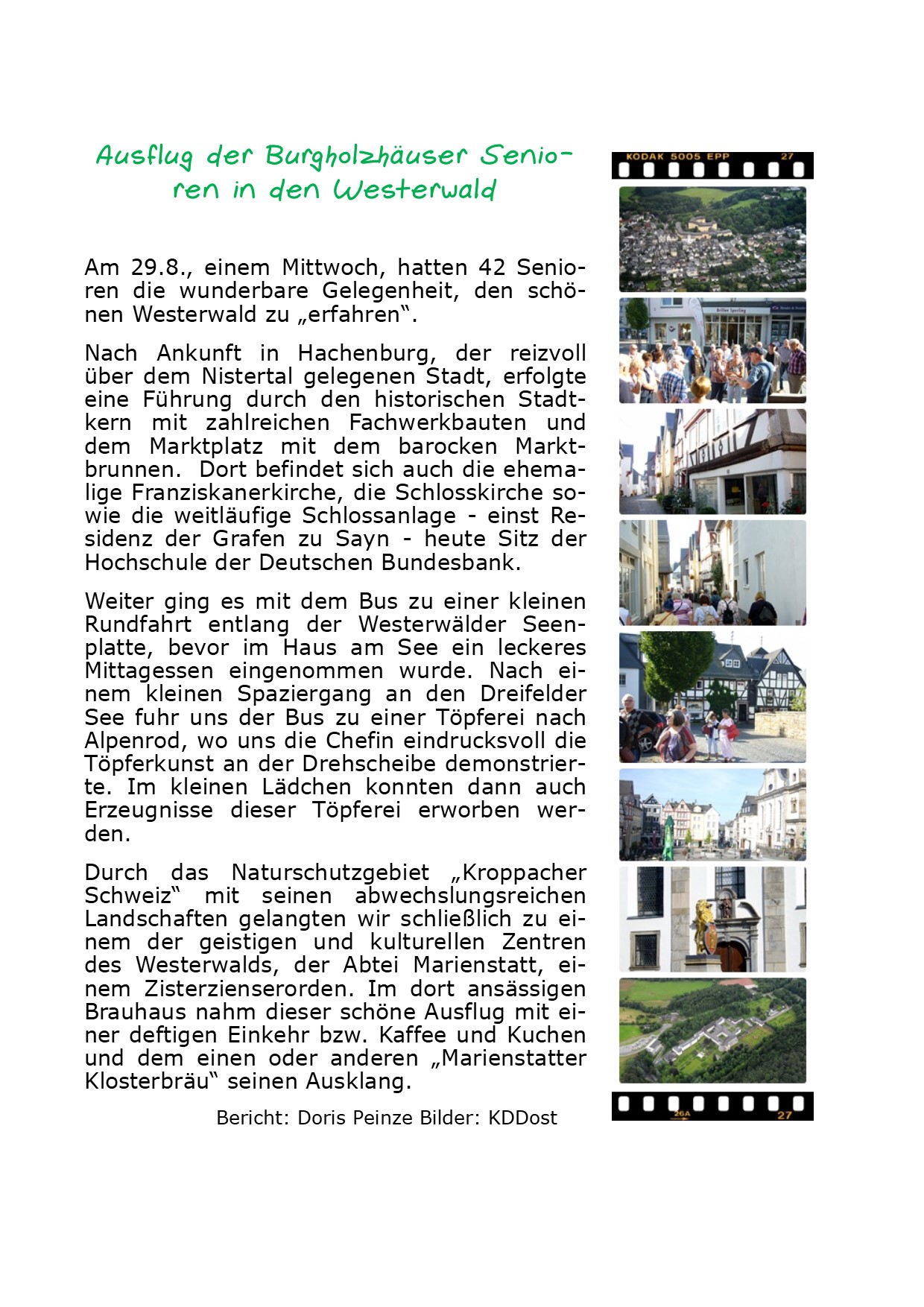 Burgholzhäuser Senioren im Westerwald 29.08.2018