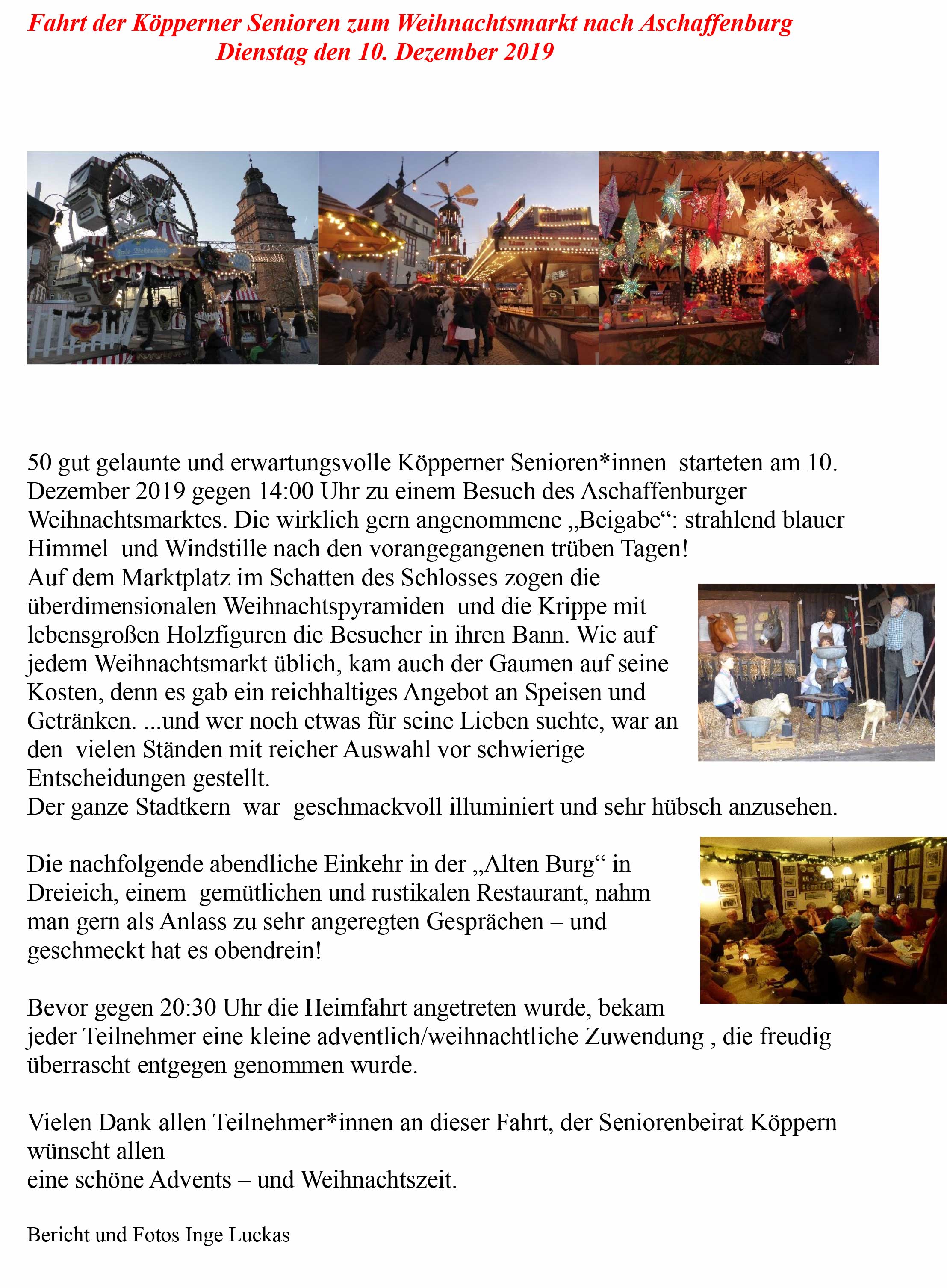 Köppern Bericht Aschaffenburg Weihnachtsmarkt 20191210