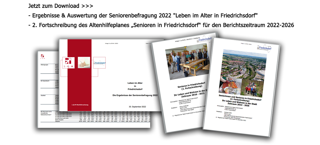 Jetzt zum Downloaden >>> Ergebnisse & Auswertung der Seniorenbefragung 2022 