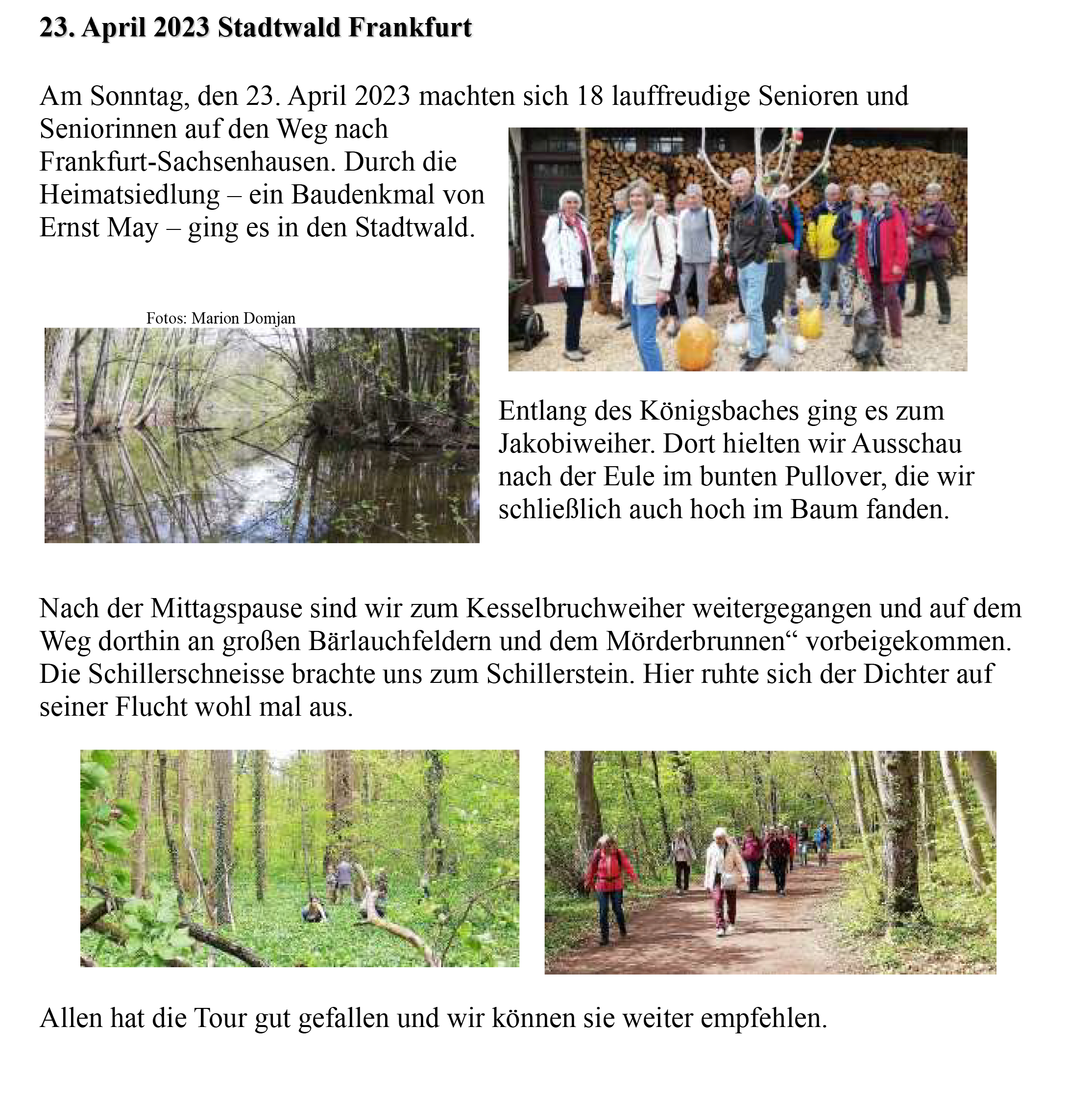 23 04 2023 Bericht Stadtwald Frankfurt