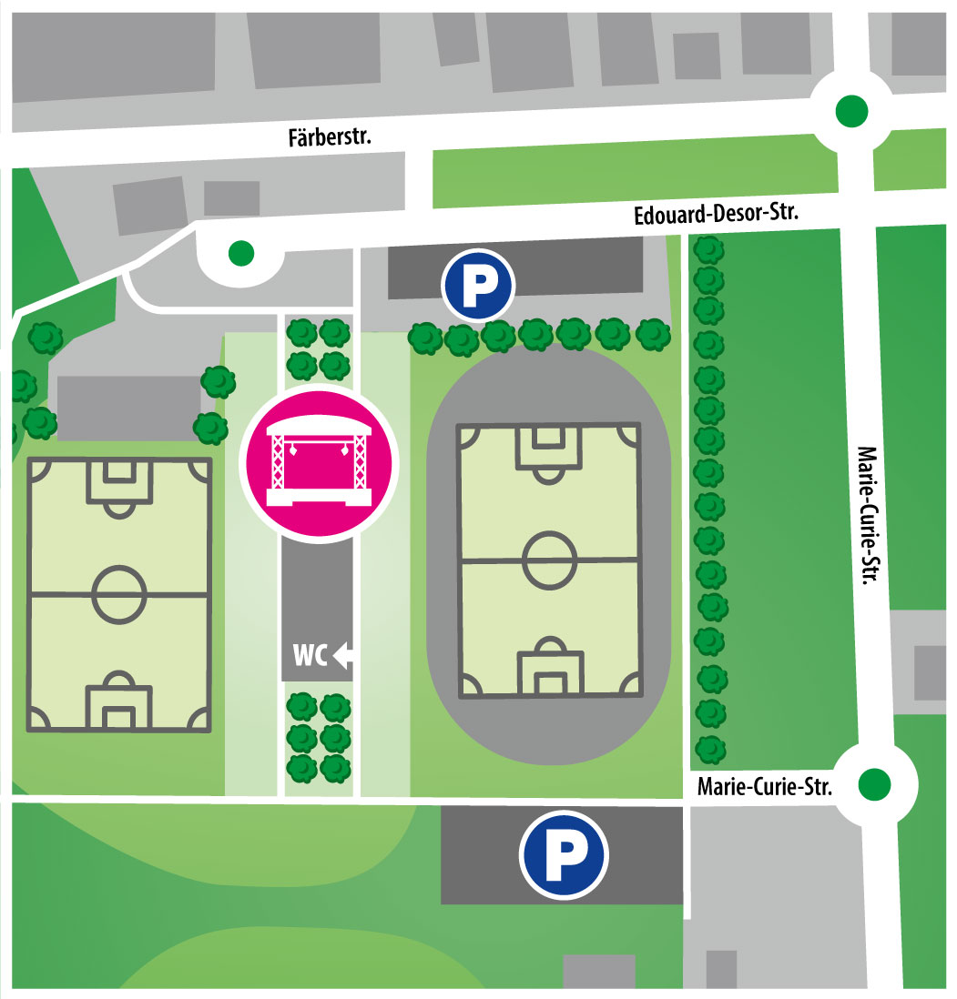 Skizze Veranstaltungsort Sportpark Friedrichsdorf