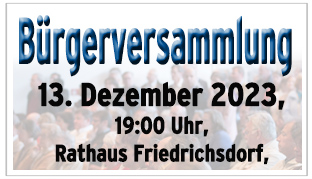 Bürgerversammlung am 13.12.2023