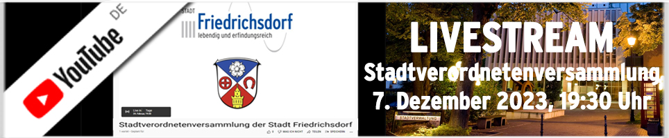 Livestream der Stadtverordnetenversammlung am 07.12.2023 ab 19.30 Uhr 