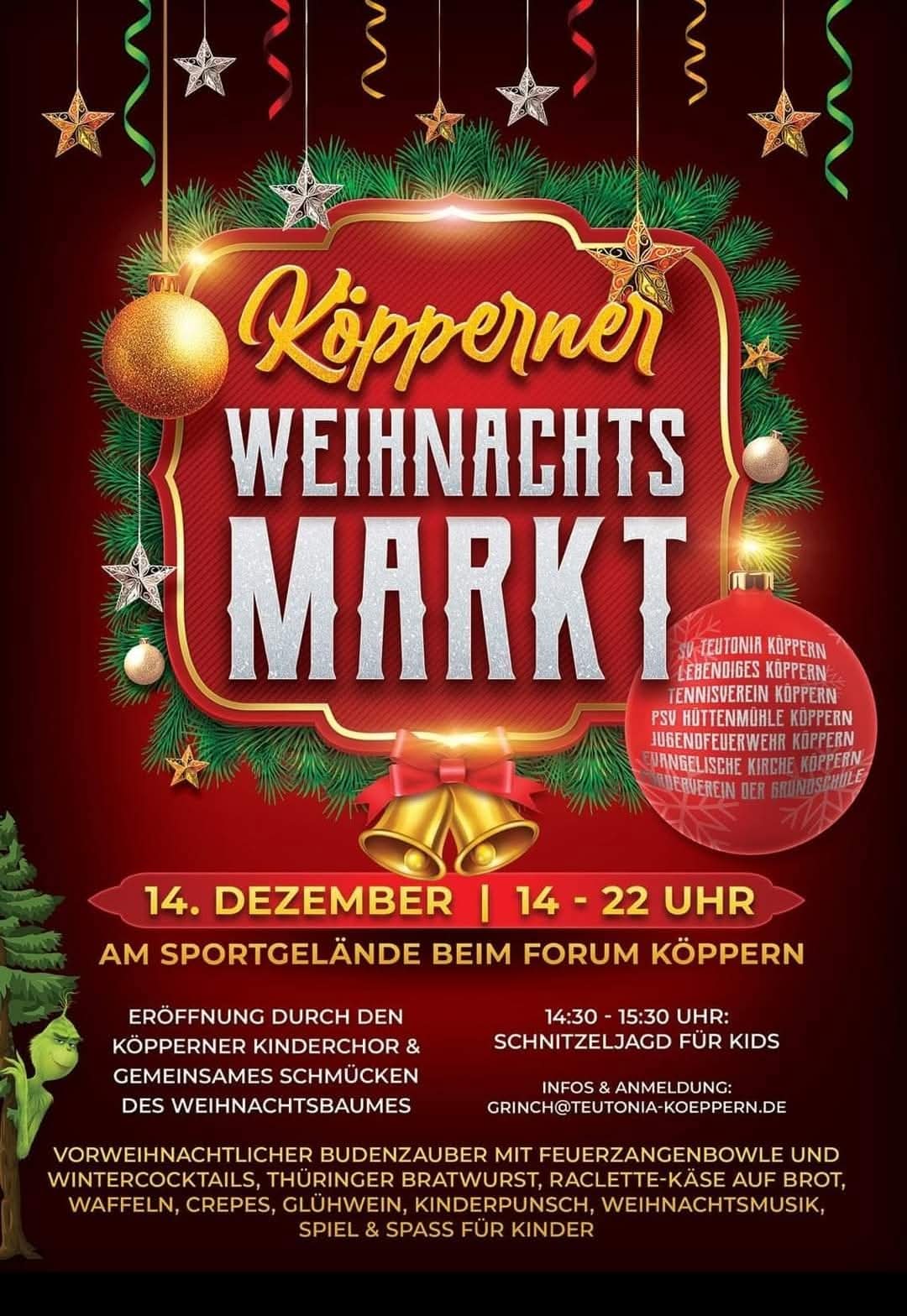 Köpperner Weihnachtsmarkt am Sportgelände Forum Friedrichsdorf 