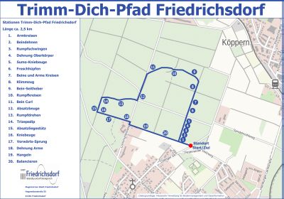 Trimm-Dich-Pfad Friedrichssdorf (Route & Stationen)