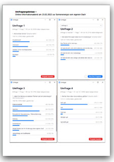 Umfrageergebnisse auf einen Blick