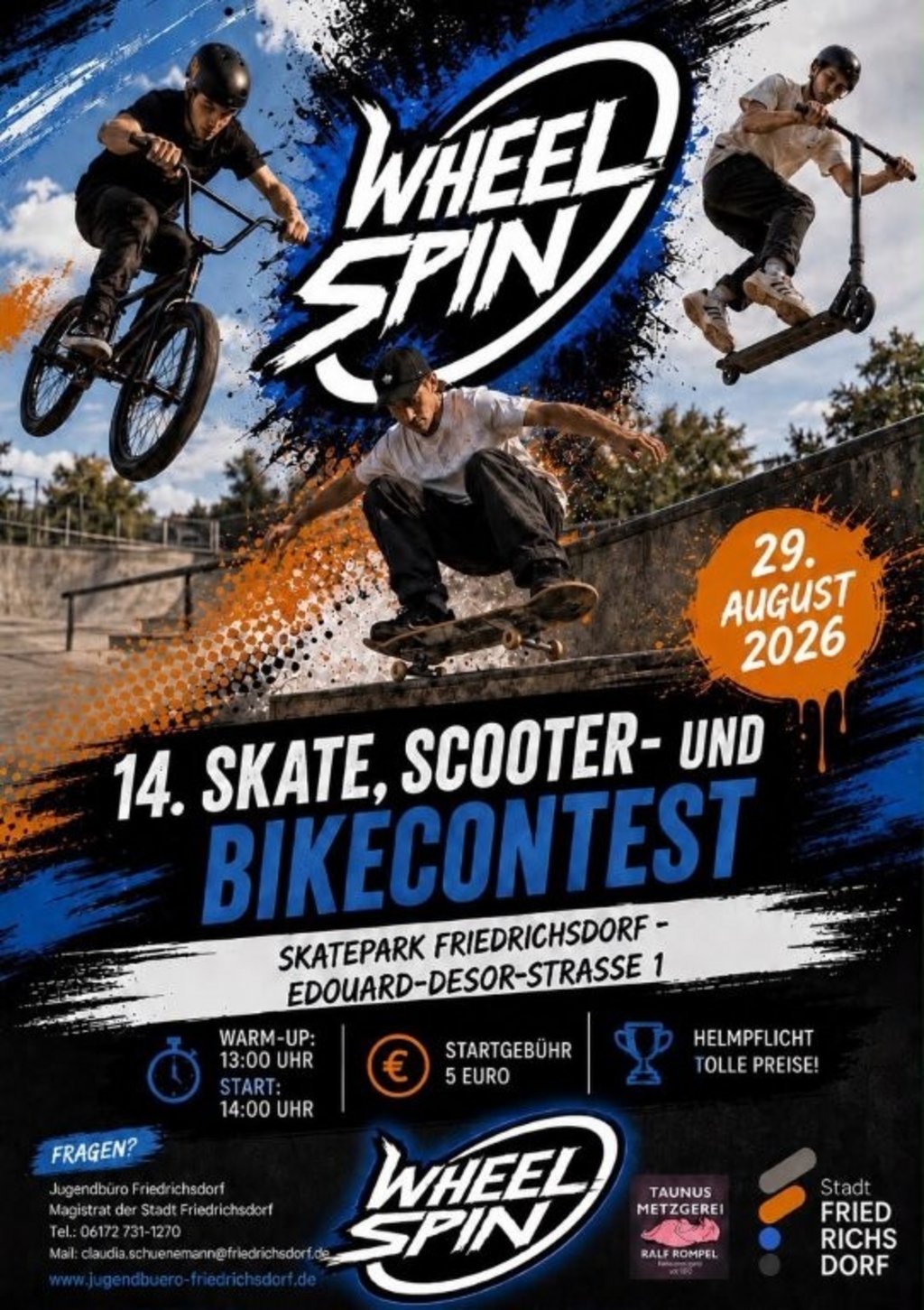 Jugendliche Skater, Biker und Scooter