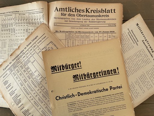 Zeitungsausschnitte Wahlergebnisse 1946