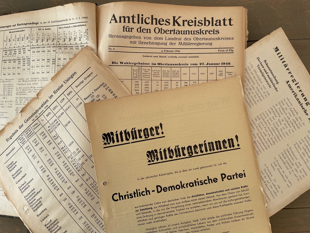 Zeitungsausschnitte Wahlergebnisse 1946