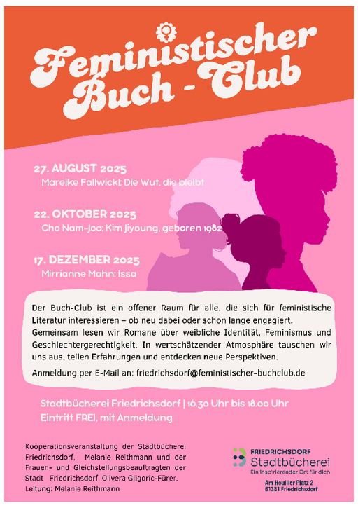 Veranstaltungsplakat Feministischer Buch-Club