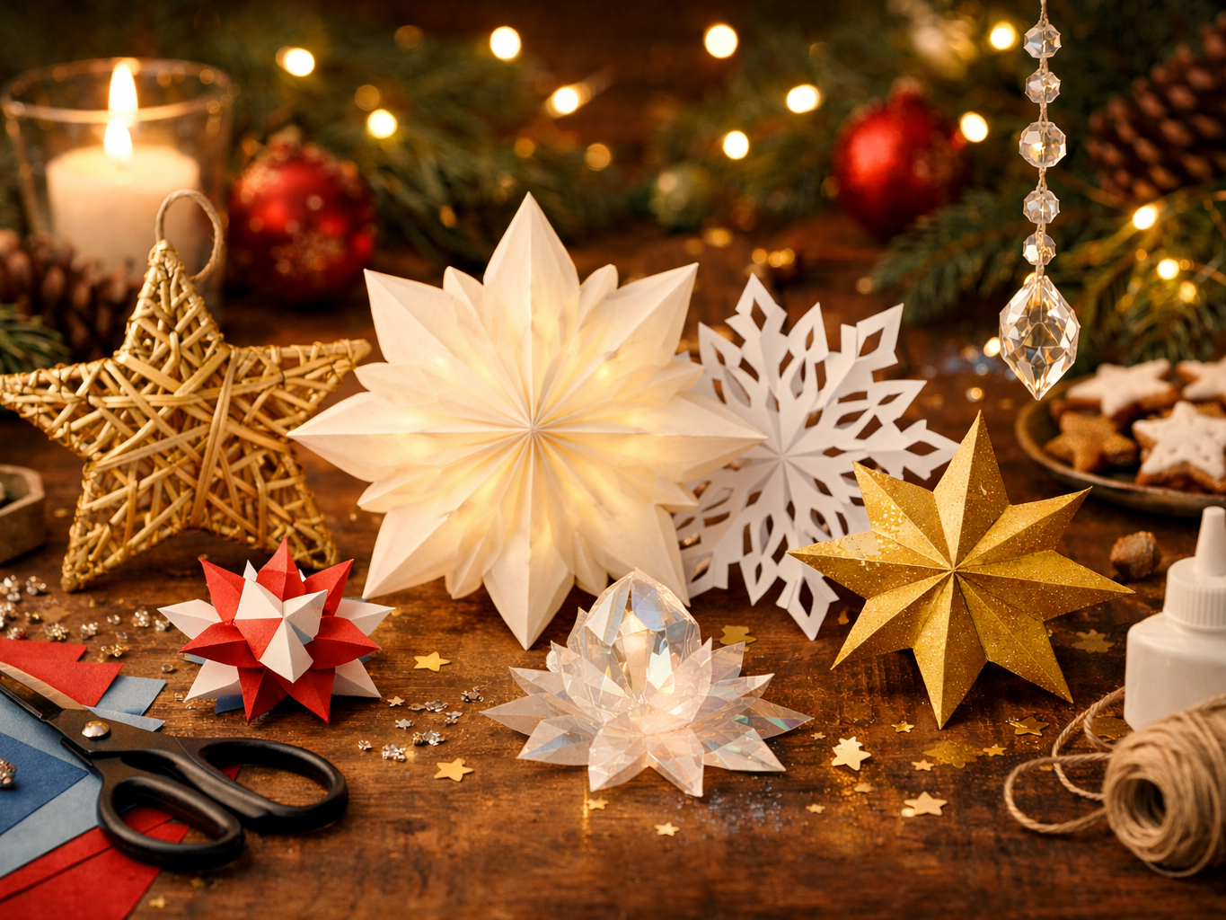 Verschiedene weihnachtliche Sterne