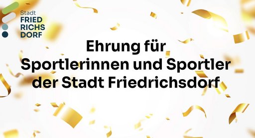Titelfolie der Präsentation: Ehrung für Sportlerinnen und Sportler 